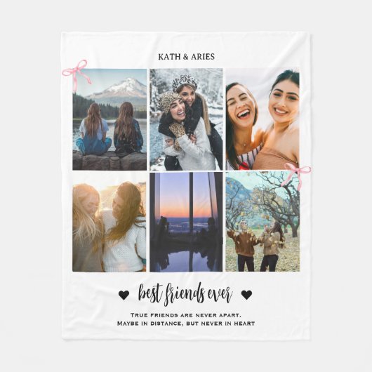 Beste Vriend BFF Gift Foto Fleece Deken (Voorkant)