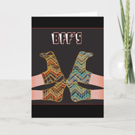 BESTE VRIEND BFF-VRIENDINNEN HALLO KAART (Voorkant)