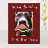 **BESTE VRIEND** BIRTHDAY WISHCARD KAART (Gele Bloem)