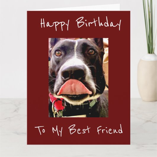 **BESTE VRIEND** BIRTHDAY WISHCARD KAART (Voorkant)