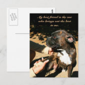 Beste vriend bokser briefkaart (Voorkant / Achterkant)