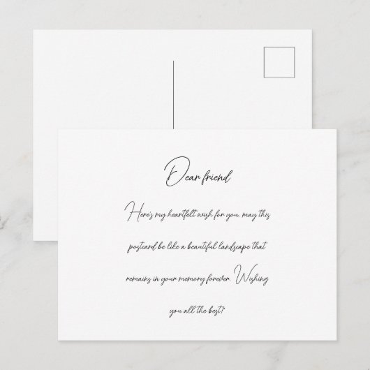 Beste vriend briefkaart (Voorkant / Achterkant)