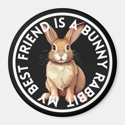 Beste Vriend Bunny Konijn Magneet (Voorkant)