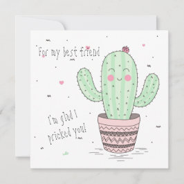 Beste Vriend Cactus Flat Kaart