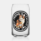 Beste vriend Calico Cat Blikvorm Glas (Achterkant)