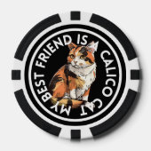 Beste vriend Calico Cat Poker Chips (Voorkant)