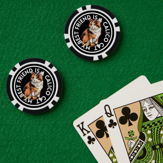 Beste vriend Calico Cat Poker Chips (Pokertafel (Dubbel))