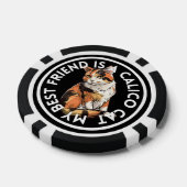 Beste vriend Calico Cat Poker Chips (Enkel)