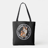 Beste vriend Calico Cat Tote Bag (Achterkant)