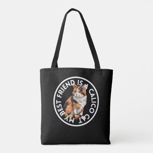 Beste vriend Calico Cat Tote Bag (Achterkant)