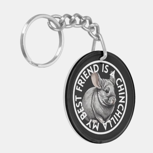 Beste vriend Chinchilla Sleutelhanger (Voorkant Links)