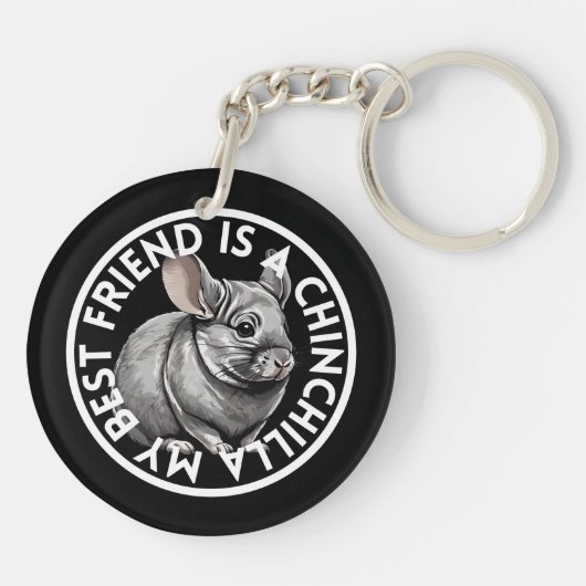 Beste vriend Chinchilla Sleutelhanger (Achterkant)