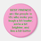 Beste vriend citaat magneet (Voorkant)