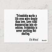 Beste vriend citeert vriendschappelijke motivatie  briefkaart (Achterkant)