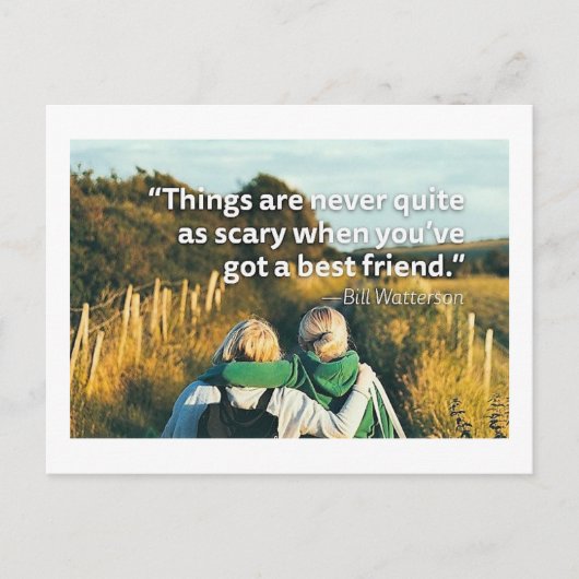 Beste vriend citeert vriendschappelijke motivatie  briefkaart (Voorkant)