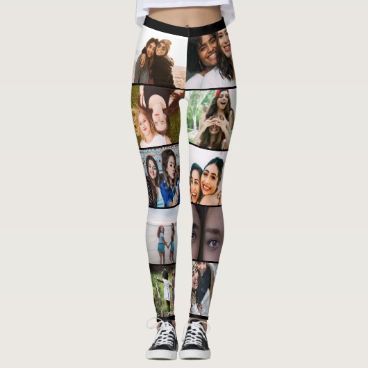 Beste vriend Custom Photo Collage creëer uw eigen Leggings (Voorkant)