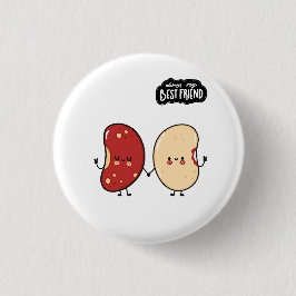 Beste Vriend Cute Eten Ronde Button 3,2 Cm