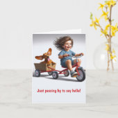 Beste vriend Dachshund Kaart (Gele Bloem)