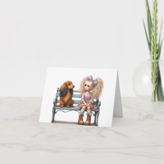 Beste vriend Dachshund Kaart (Voorkant)