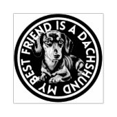 Beste vriend Dachshund Rubberstempel (Afrduk)