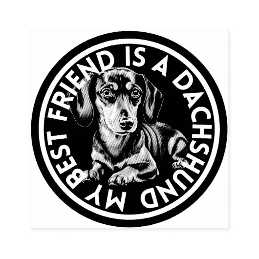 Beste vriend Dachshund Rubberstempel (Afrduk)
