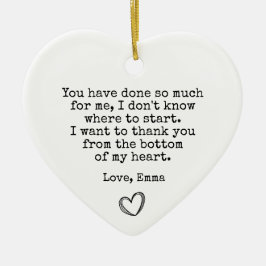 Beste Vriend Dank je | Denk aan jou Keramisch Ornament