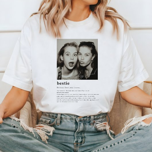 Beste vriend definitie foto | Custom Bestie T-shirt