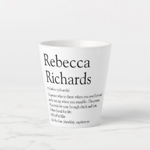 Beste Vriend Definitie Pret Zwart en Wit Latte Mok