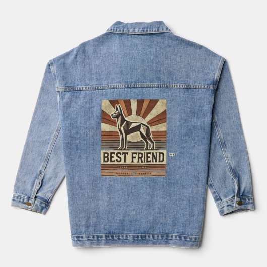 Beste vriend denim jacket (Achterkant)