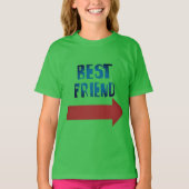 Beste vriend die Rode Pijl wijst T-shirt (Voorkant)