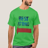 Beste vriend die Rode Pijl wijst T-shirt (Voorkant)