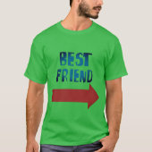 Beste vriend die Rode Pijl wijst T-shirt (Voorkant)