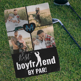 Beste vriend door foto-inkuilmonogram op foto's golfhanddoek