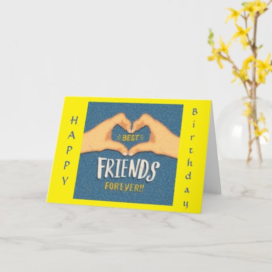 **BESTE VRIEND** EEN SPECIALE WENS OP UW GROTE DAG KAART (Gele Bloem)