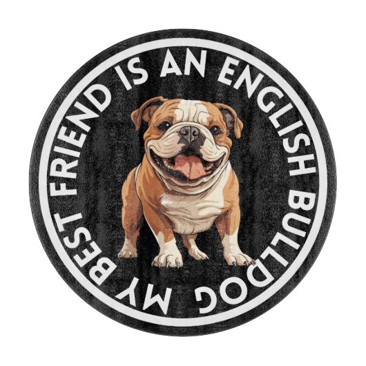 Beste vriend Engelse Bulldog Snijplank (Voorkant)