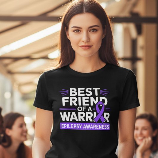 Beste vriend Epilepsie Krijger Steun Tri-Blend Shirt
