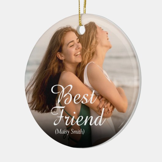 Beste Vriend Foto Script Definitie Leuk Keramisch Ornament (Links)