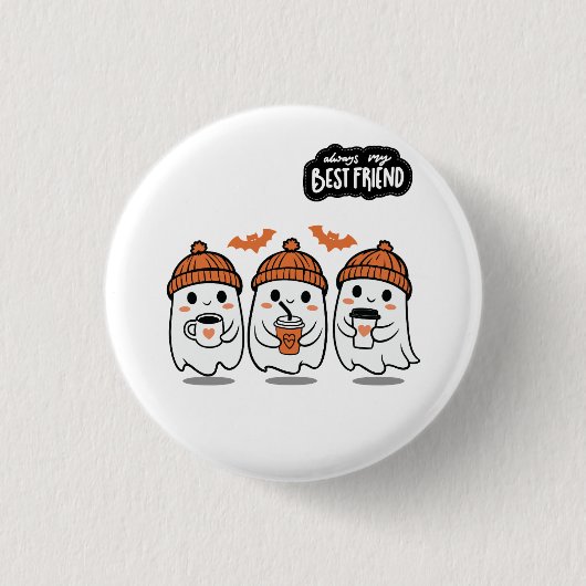 Beste Vriend Geesten Ronde Button 3,2 Cm (Voorkant)