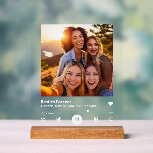 Beste vriend Gepersonaliseerde Acryl Song Foto Pla Acryl Bord (Neutraal)