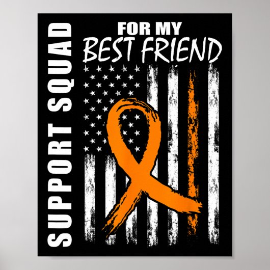 Beste Vriend Gifts Multiple Sclerosis Flag Onderst Poster (Voorkant)