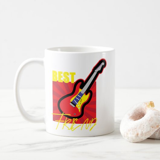 Beste vriend gitaar koffiemok (Met donut)