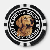 Beste vriend Golden Retriever Poker Chips (Voorkant)
