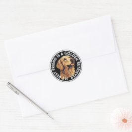Beste vriend Golden Retriever Ronde Sticker
