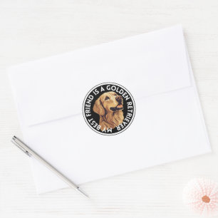 Beste vriend Golden Retriever Ronde Sticker