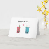 beste vriend grappig zoete bijenborrel kaart (Gele Bloem)