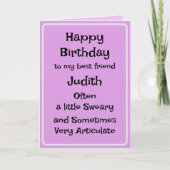Beste Vriend Grappige Verjaardag Kaart (Voorkant)