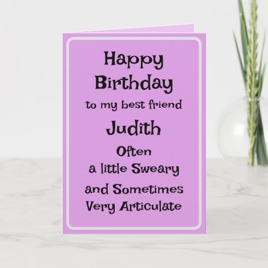 Beste Vriend Grappige Verjaardag Kaart (Voorkant)