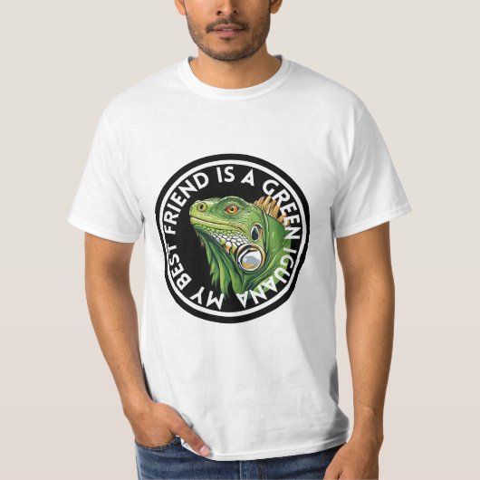Beste Vriend Groene Iguana T-shirt (Voorkant)