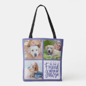 Beste vriend heeft foto's pet van poten Hondenlief Tote Bag (Achterkant)