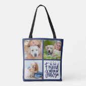 Beste vriend heeft Pet Foto Hondenliefhebber Aange Tote Bag (Achterkant)